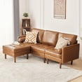 Vonanda Faux Leather Sofa Couch, Convertible Sectional, Reversible