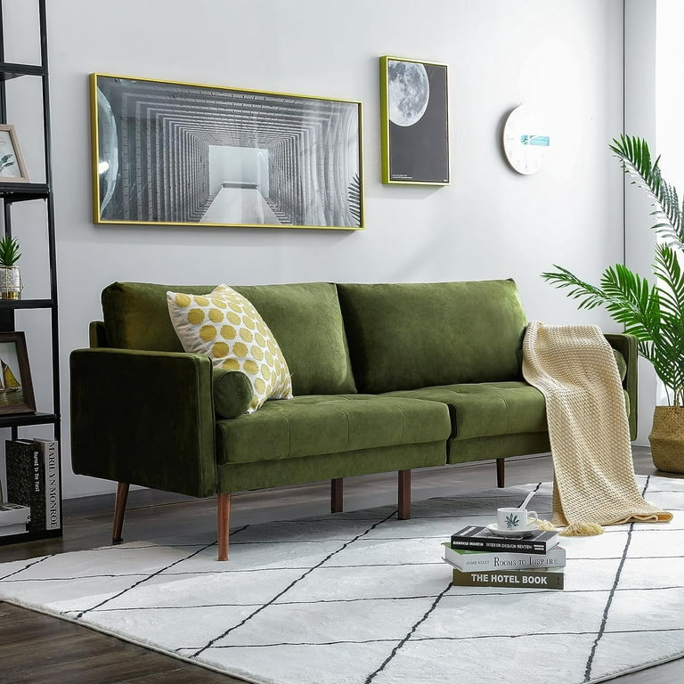 Vonanda Velvet Sofa Couch Mid Century