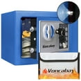 thumbnail image 1 of Voncabay Money Safe Box for Home with Sensor Light & Fireproof Security Safe Box for Money Safe with Keys & Pass Code, Lock Box Fireproof Safe with Digital Keypad Blue, 1 of 5