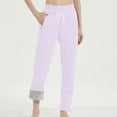 thumbnail image 1 of Voncos Fleece Sweatpants for Women Warm Plush Winter Leggings Elastic Waist Jogger Pants with Pockets, 1 of 8