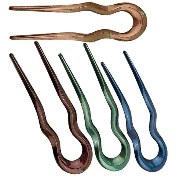 AURARMLET 4pcs U Shaped Hair Bun Sticks Decorative Hairpins for Women Updo Hairstyles Hair Accessories