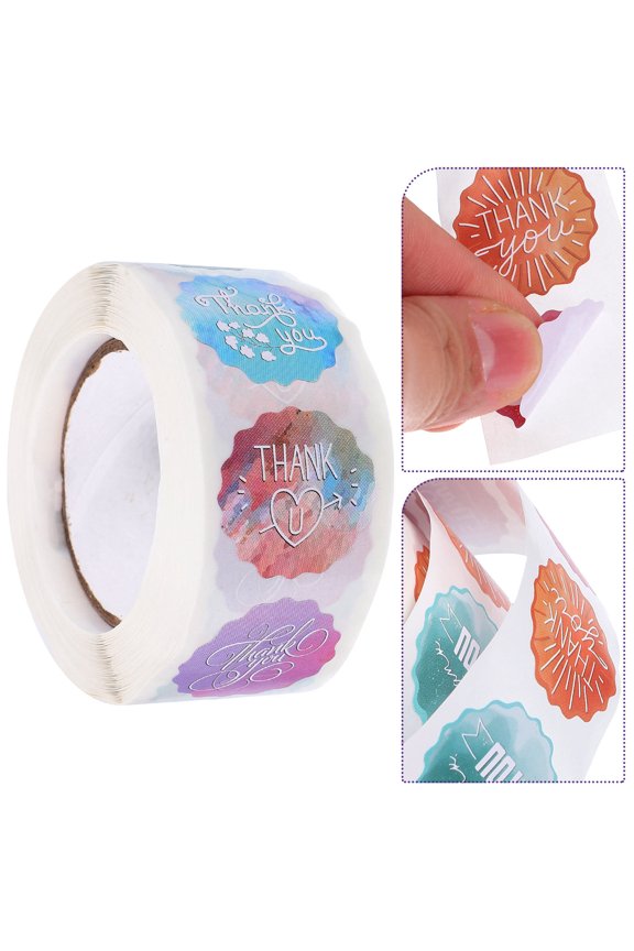 Multi Adhesive Thank You Sticker for Decorating and Sealing Party Bags