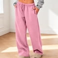 thumbnail image 1 of ZunFeo Fleece Lined Sweatpants Women Warm Plush Wide Leg Pants Elastic High Waisted Trousers 2025, 1 of 7