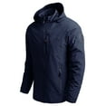 thumbnail image 1 of Voncos Hooded Outdoor Jacket for Men Casual Waterproof Softshell Lightweight Trench Coat, 1 of 6