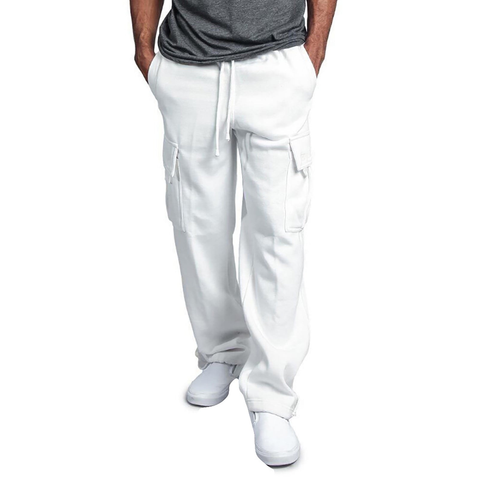 Voncos Men's and Big Men's Cargo Pants Relaxed Fit Multiple Pockets