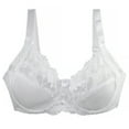thumbnail image 1 of Voncos Plus Size Bras Underwire Lace Sexy Push Up Breathable Base Everyday Bras for Women White Bra Size L, 1 of 7