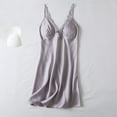 thumbnail image 1 of Voncos Satin Nightgown for Women - Silky Lace Trim V-Neck Spaghetti Strap Slip Sleep Dress with Bow, Lightweight Comfortable Sleep & Loungewear Purple XL, 1 of 3