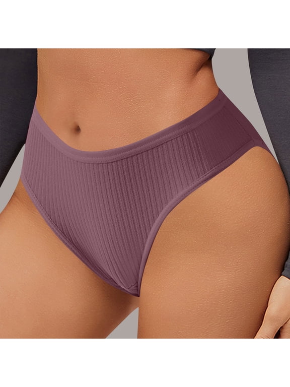 Soft Breathable Ribbed Womens Bikini Hipster Panties - Nylon Spandex Chafe-Free Wide Elastic Waistband, Brown Moderate Coverage Underwear S-XXL,Size 2XL