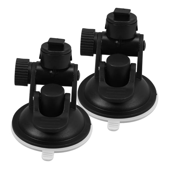 WEAVILUX 2Pcs Universal Dash Cam Holder Black Suction Cup Car Mount for Stable Camera Support