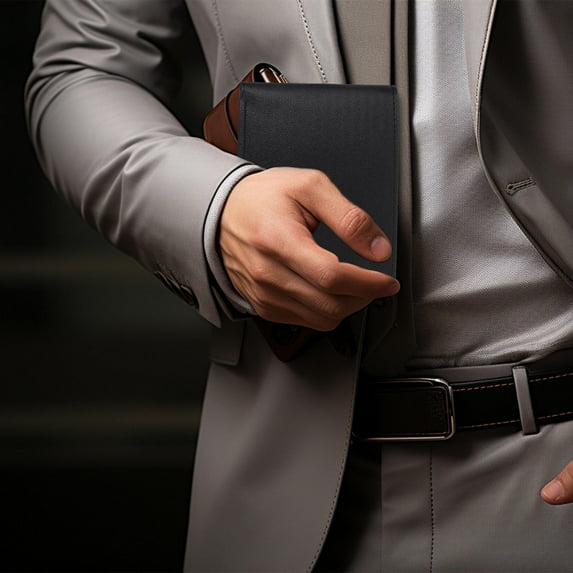 ifundom Black Buckle Wallet, Card Holder, Slim Design, 1 Piece