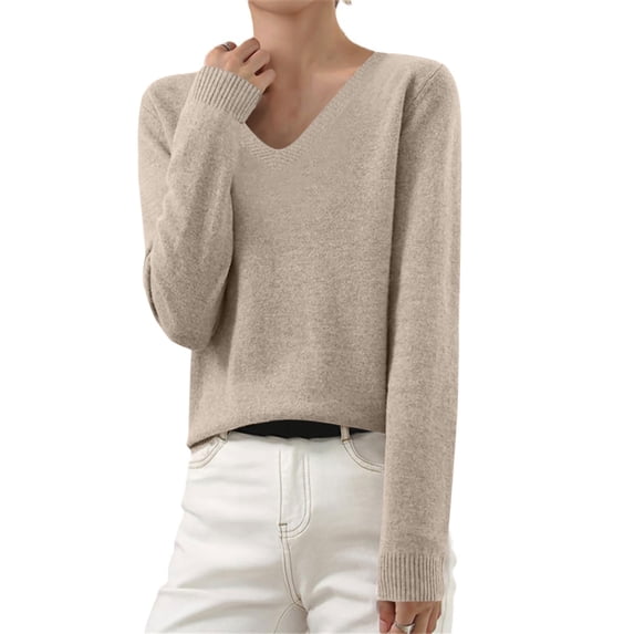VONCOS Sweaters for Women Fall Winter Knit Sweaters Cozy Long Sleeve Pullover Tops