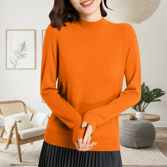 absuyy Women Fall Sweaters Warm Lightweight Winter Knitted Sweaters Long Sleeve Pullover Tops 2025