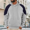thumbnail image 1 of Fnnxeal Mens Hoodie Sweatshirts Fall Winter Casual Pullover Long Sleeve shirt with Pocket Gray Size L, 1 of 7