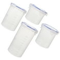 thumbnail image 1 of LOLIPPYY 4Pcs Reusable Transparent PP Grains Sealed Container Kitchen Storage Jars with Airtight Lids, 1 of 8