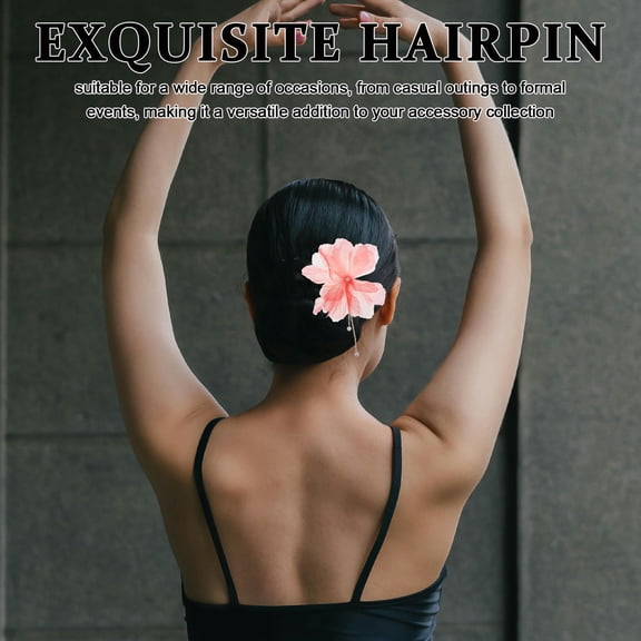 AURARMLET Hanfu Hair Crown Hair Accessory U Shaped Red Fabric 1Set for Casual Outings