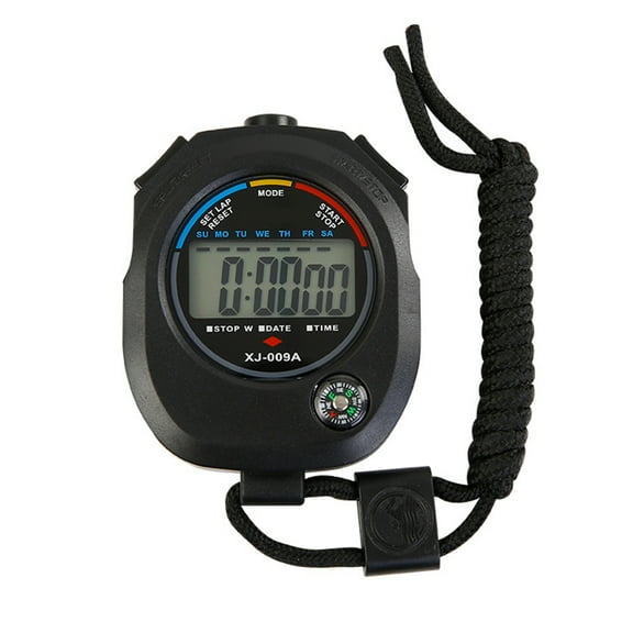 Milisten Sports Stopwatch Timer, 1 Piece ABS Black, Precise Measurement for Referees and Athletic Events