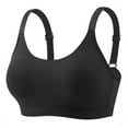 thumbnail image 1 of Voncos Womens Wireless Comfort Bra - Soft Stretch, Adjustable Wide Straps, Scoop Neck Everyday Bra for Daily Wear & Light Activity, Black, Size 36, 1 of 3