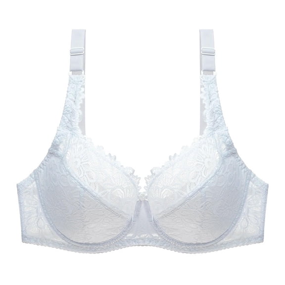 Voncos womens bras with underwire Full Cup Push Up Breathable Everyday Bras for Women White Size 2XL