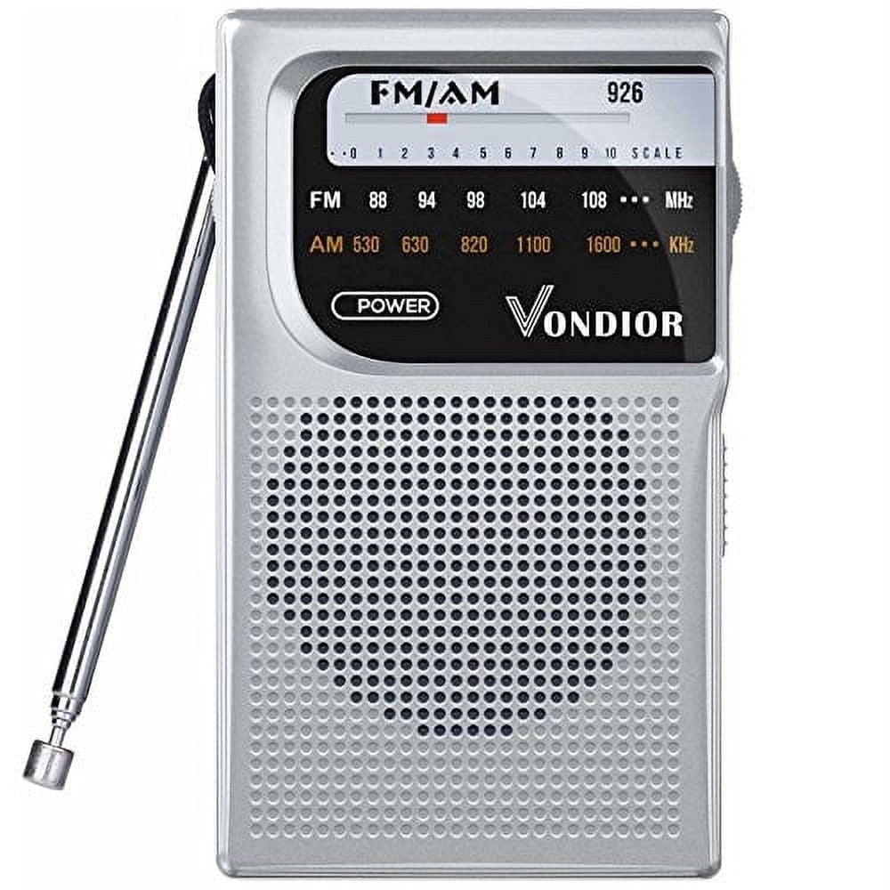Vondior Battery-Operated AM/FM Pocket Radio, Compact Personal ...