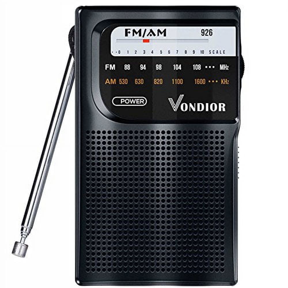 Vondior AM/FM Mini Personal Portable Pocket Radio, Battery Operated ...
