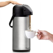 Vondior Airpot Coffee Dispenser with Pump, Insulated Stainless Steel Coffee Carafe, 85 oz