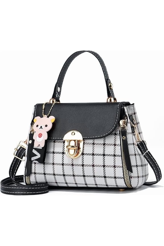 Small Purses and Handbags for Women Fashion Crossbody Bag Lightweight Shoulder Bag Plaid Pattern Satchel