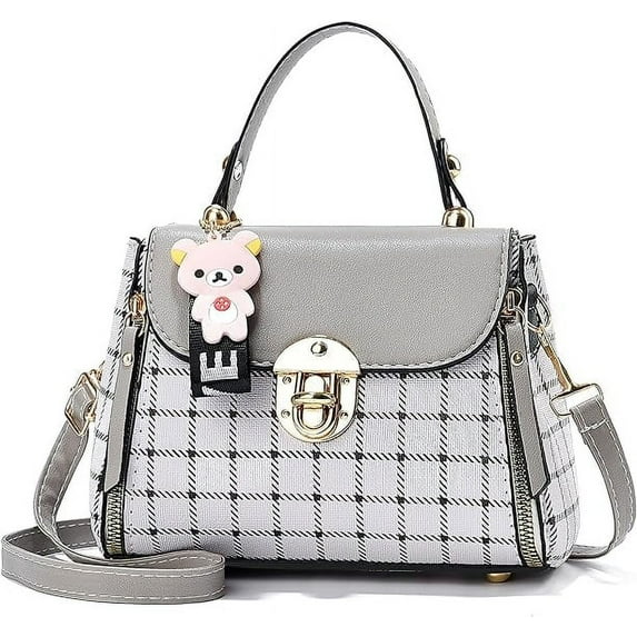 Vongem Small Purses and Handbags for Women Fashion Crossbody Bag Lightweight Shoulder Bag Plaid Pattern Satchel