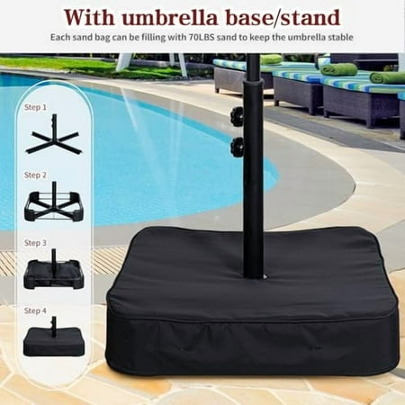 Vongrasig 13FT Large Patio Umbrellas with Base Included, Outdoor Double sided Pool Umbrellas with Crank Handle, Large Rectangle Table Umbrella for Poolside Backyard Market, Navy Bl