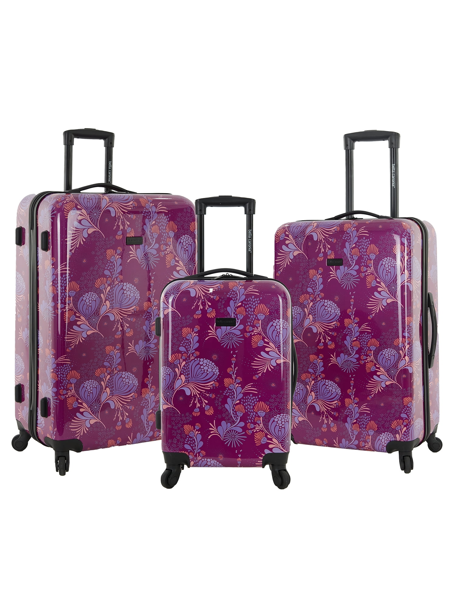Vonguish Collection 3 piece Hardside Luggage Set with 8 wheel