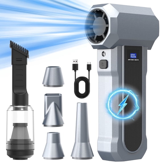Vonieion 3-in-1 Compressed Air Duster with 150000 RPM,Vacuum Cleaner & Vacuum Pump Function,Replacement for Compressed Air Cans,Portable USB Dust Cleaner for PC Tower,Car Interior,Laptop.