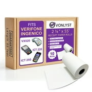 Vonlyst Thermal Paper Roll 2 1/4 x 55 for Verifone Vx520 Ingenico ICT220 ICT250 FD400 10 Rolls