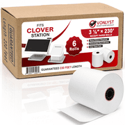 Vonlyst Thermal Receipt Paper Rolls 3 1/8" x 230 for Clover Station 06 Rolls