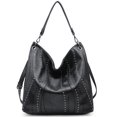 thumbnail image 1 of Vonmay Hobo Bag for Women Large Capacity Shoulder Bag Soft Leather with decorative studs, 1 of 6
