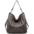 thumbnail image 1 of Vonmay Hobo Bag for Women Large Capacity Shoulder Bag Soft Leather with decorative studs, 1 of 6