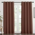 thumbnail image 1 of Vonmay Microfiber Solid Color Grommet Woven Blackout Curtain, Two Panels, 1 of 8