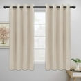thumbnail image 1 of Vonmay Microfiber Solid Color Grommet Woven Blackout Curtain, Two Panels, 1 of 8