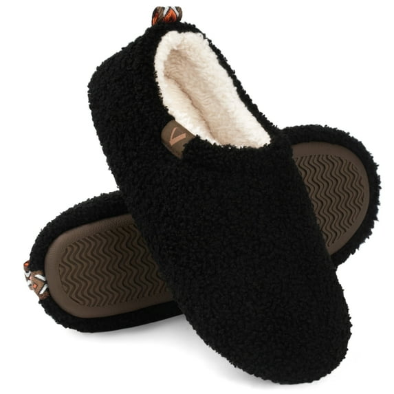 Vonmay Women's Cozy Lightweight House slippers with Fleece Lining and Curly Faux Fur