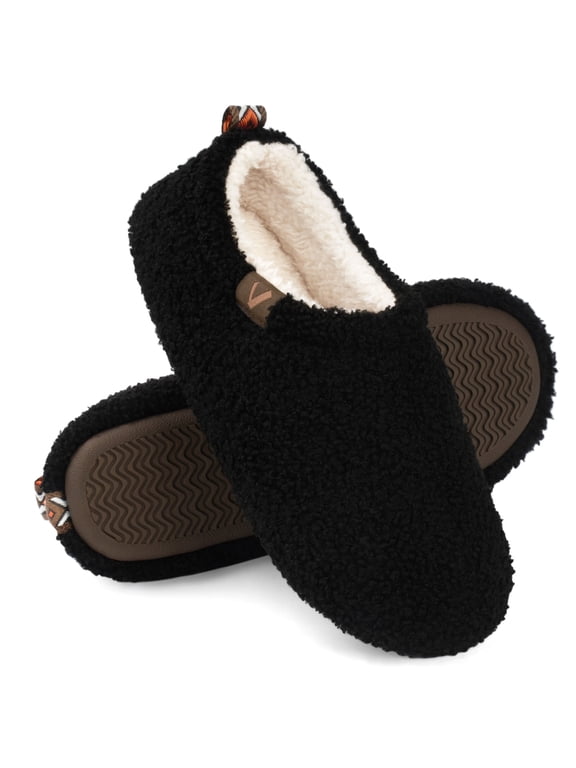 Women's Cozy Lightweight House slippers with Fleece Lining and Curly Faux Fur