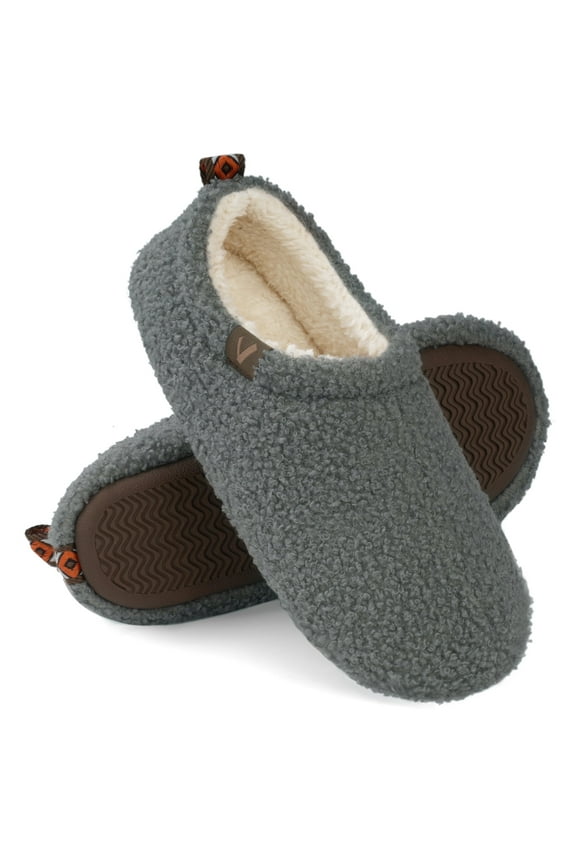 Women's Cozy Lightweight House slippers with Fleece Lining and Curly Faux Fur