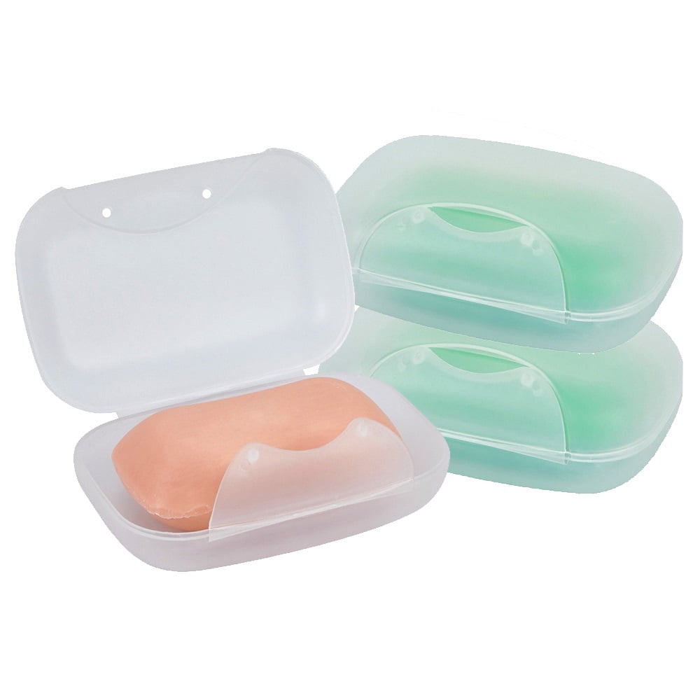 Vonpri Soap Dish, 3 Pack Travel Soap Container Set Soap Box Holder Case