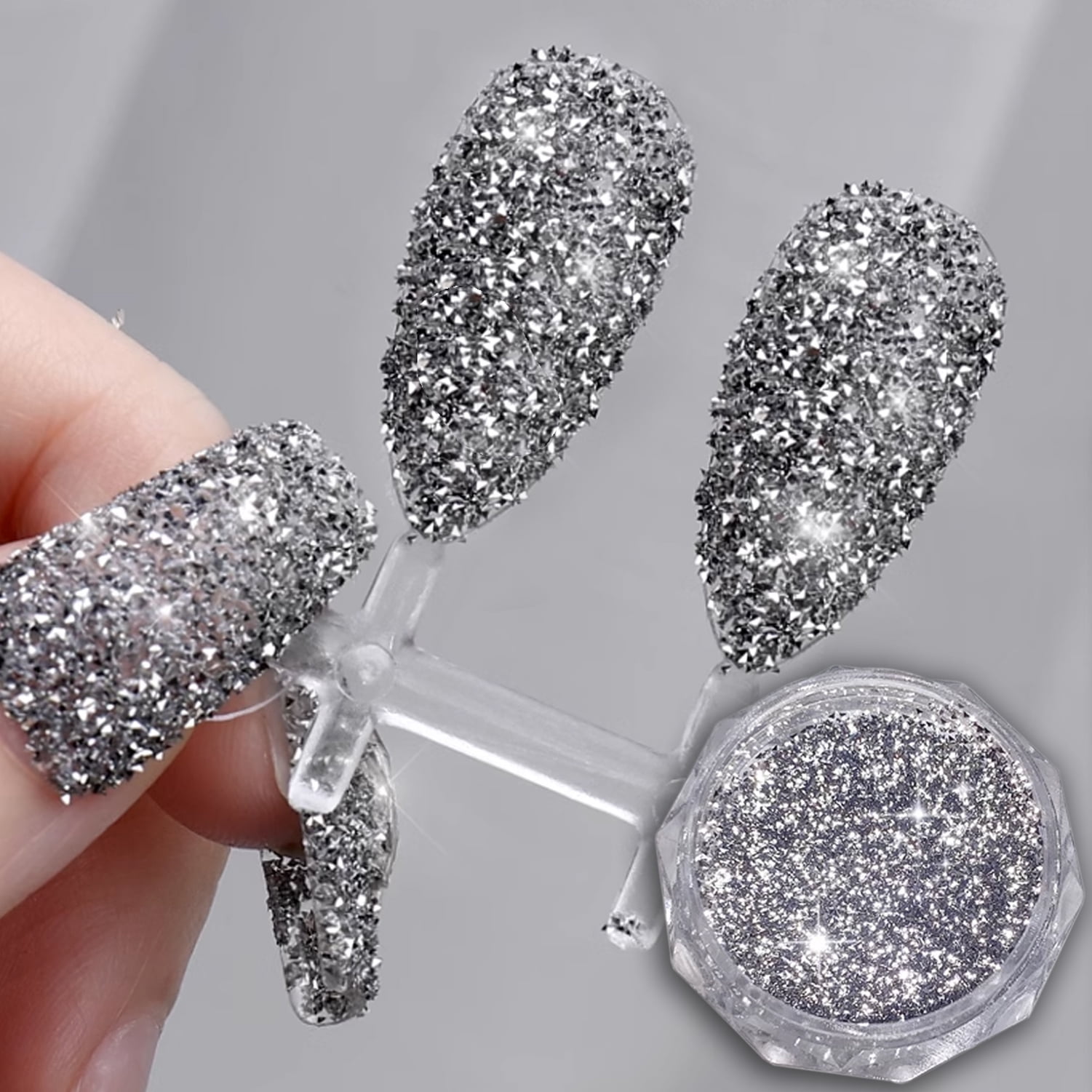 Vonrui Silver Chrome Nail Powder Reflective Nail Glitter,Glitter for