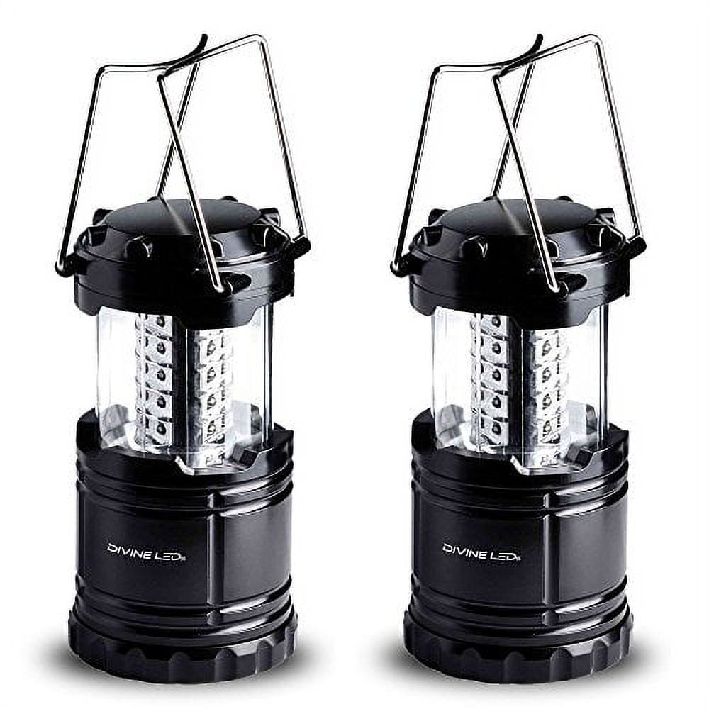 Vont Black Collapsible LED Camping Lanterns, 2 Pack