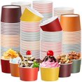 Fall Snacka Vontix 180 Pcs Paper Ice Cream Cups 9oz Disposable, Fall Color ...