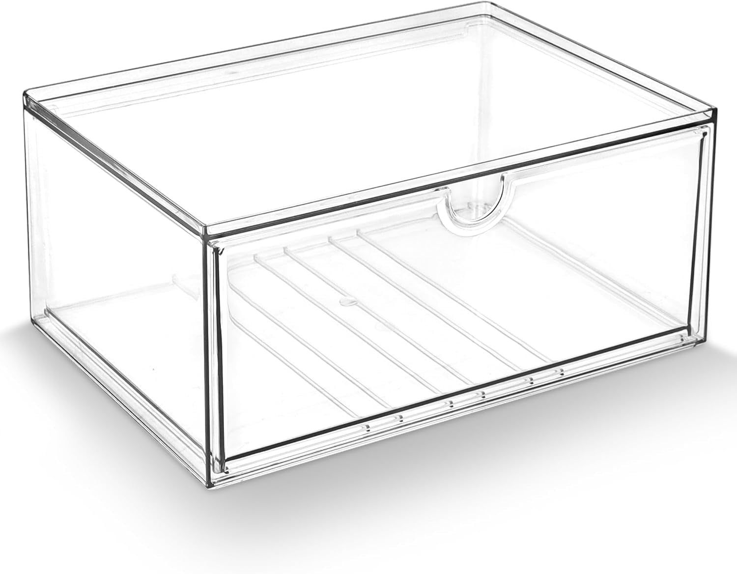 Vontix Acrylic Makeup Organizer Stackable Clear Storage Drawers for ...
