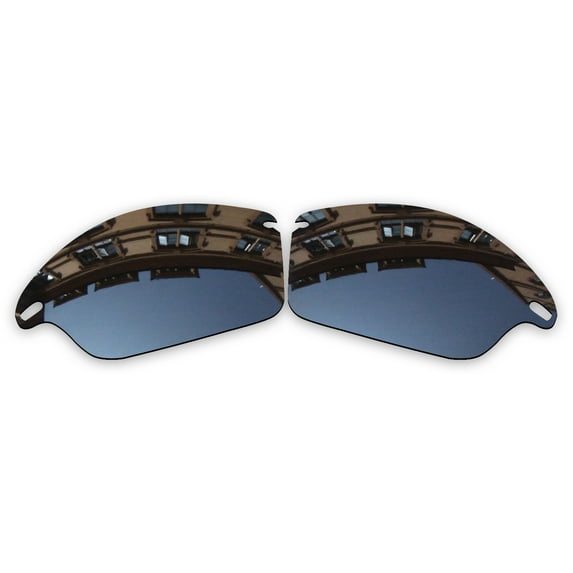 Vonxyz Black MirrorCoat Polarized Lenses Replacement for Oakley Fast Jacket OO9097 Sunglass