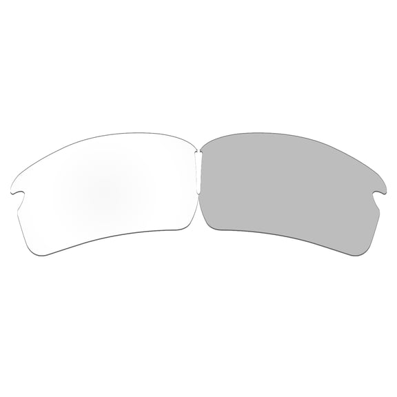 Vonxyz Clear Black Photochromic Activated Lenses Replacement for Oakley Flak 2.0 Asian Fit OO9271 Sunglass