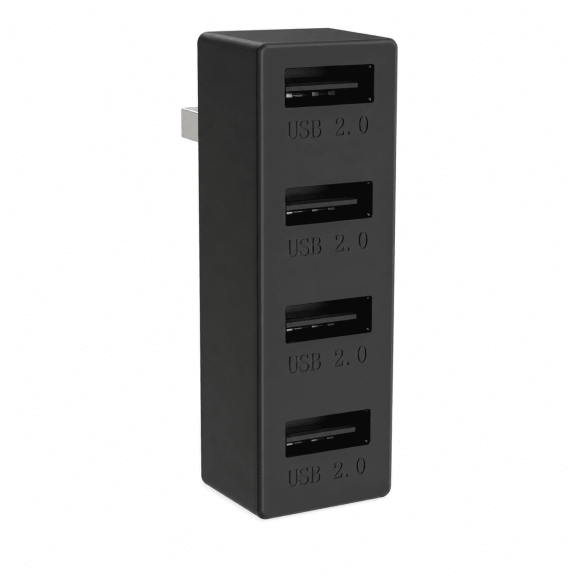 Vonzuda 4-Port USB 2.0 Hub Compatible with Xbox Series X/S, Plug and Play USB Splitter Expansion Adapter for Controllers, Keyboard, Mouse, Black