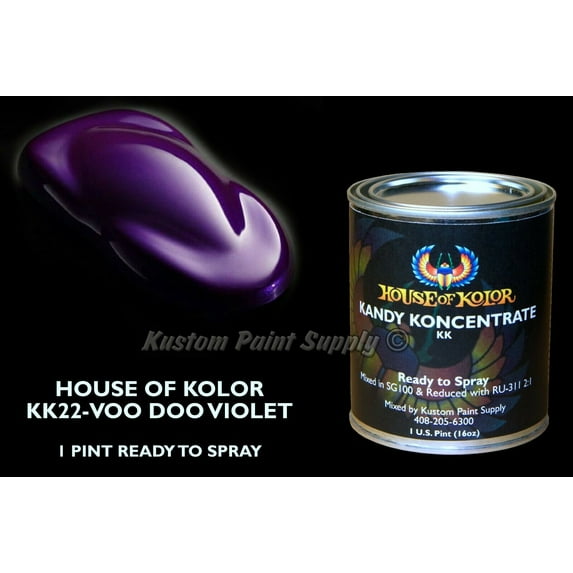 Voo Doo Violet Kandy KK22 House of Kolor 1 Pint Can Ready To Spray