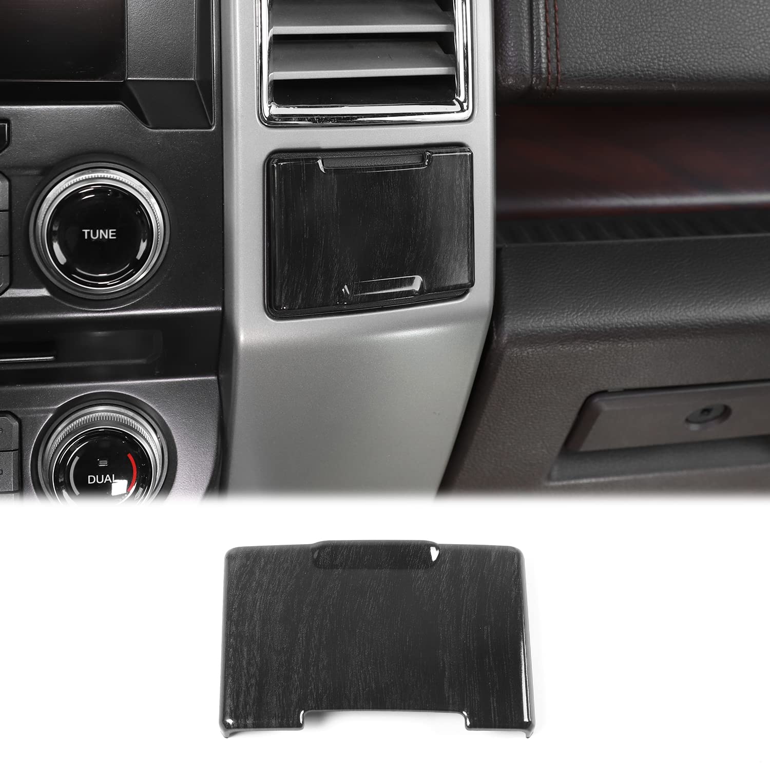 Voodonala Black Wood Grain STF9 Central Electrical Outlet Socket Trim