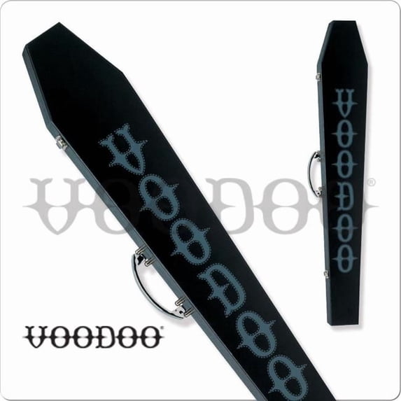 Voodoo VODCOFA 1Bx1S Black/Silver Billiards Coffin Pool Cue Stick Case